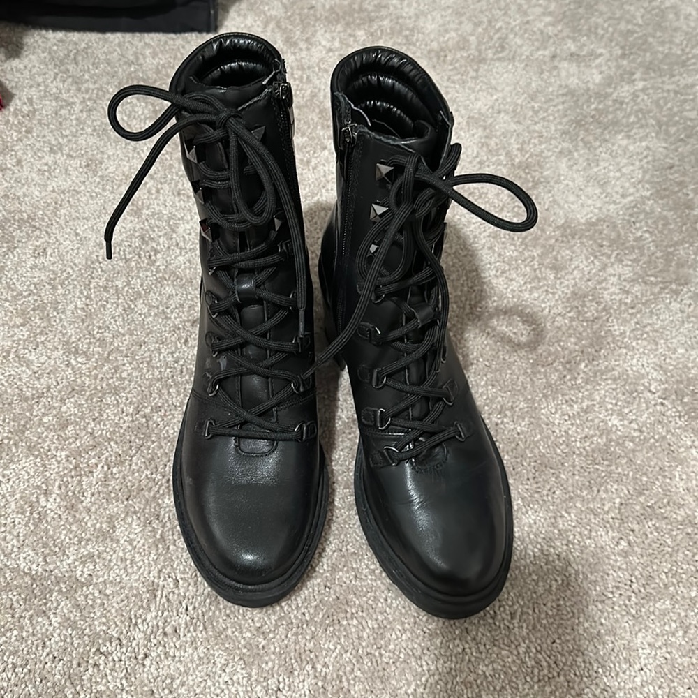 Marc Fisher leather combat boots